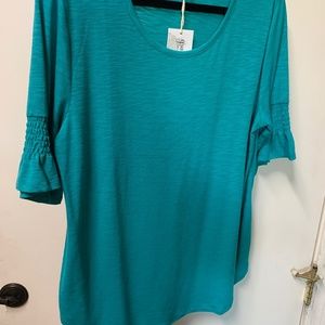 NWT Grace and LaceTurquoise Knit Top